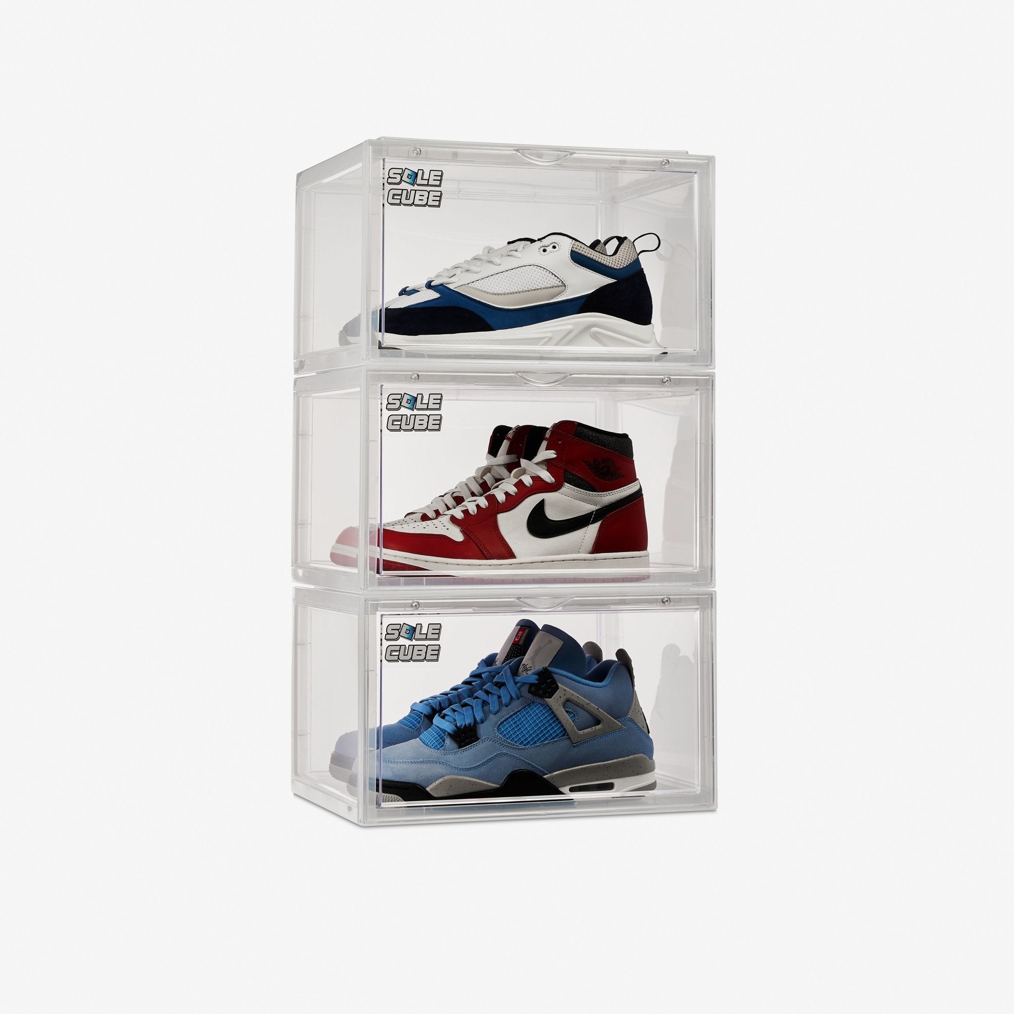 SoleCube | Clear Dropside Shoe Display Storage Box - SoleCube