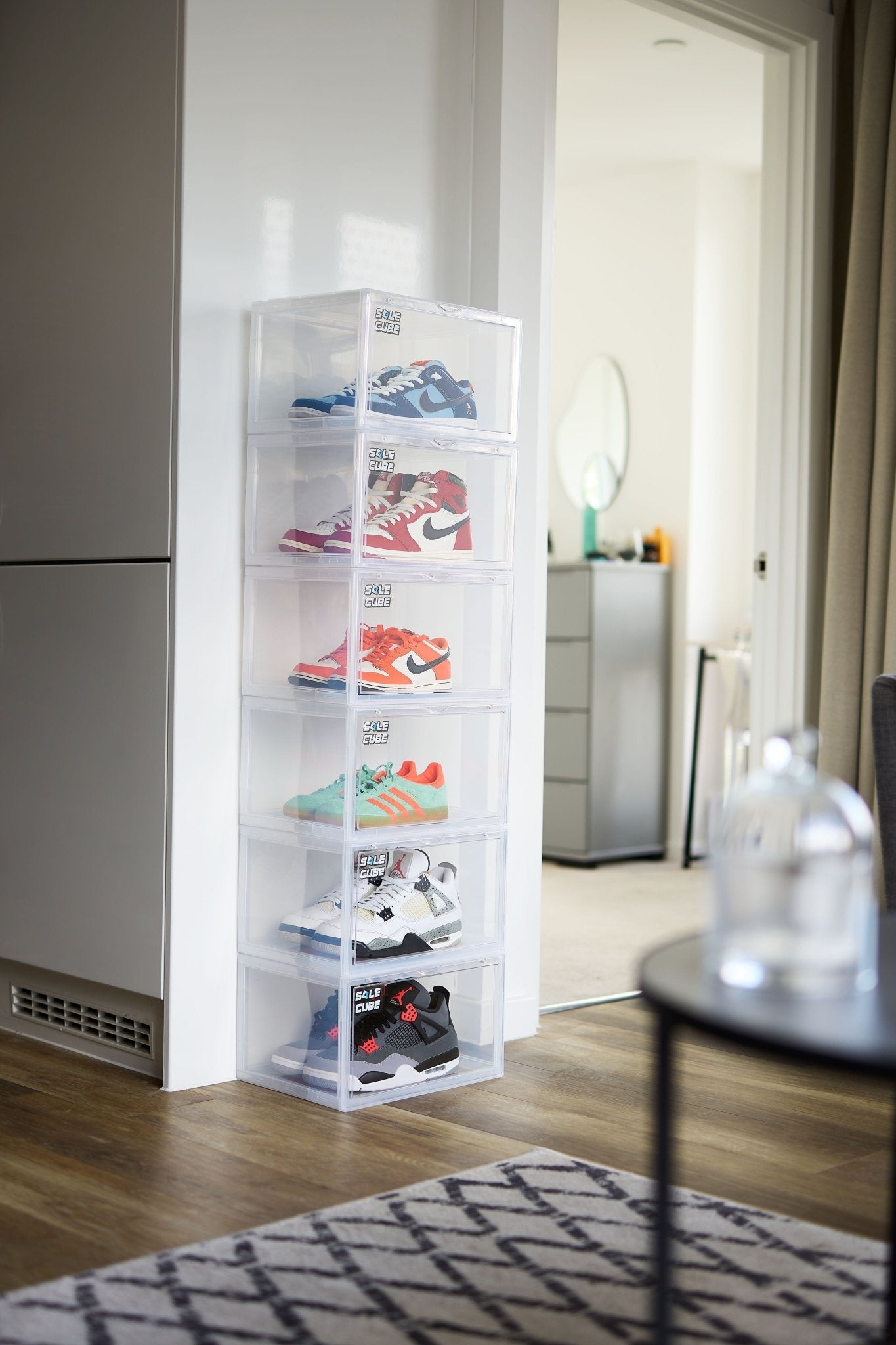 SoleCube | Clear Dropside Shoe Display Storage Box - SoleCube