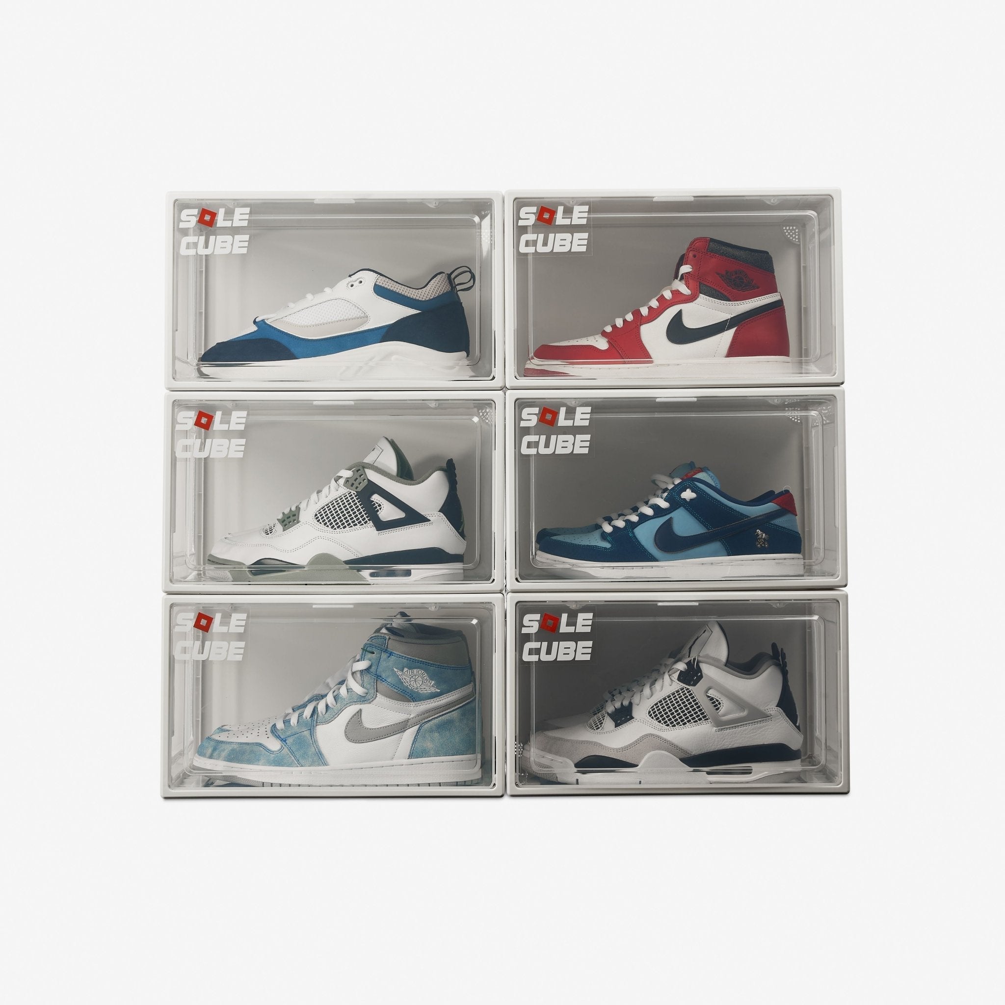 SoleCube | White Dropside Sneaker Display Storage Box - SoleCube